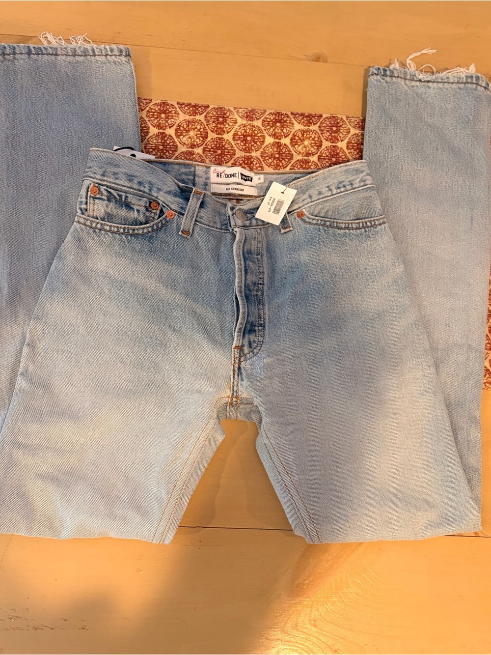Re/Done Light Blue Straight Leg Women's Jeans